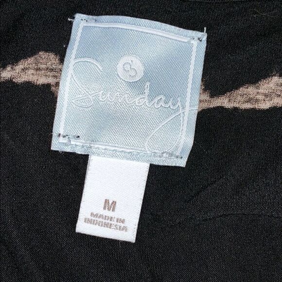 🛍️Sunday black dress with the dye stripes - Picture 2 of 8